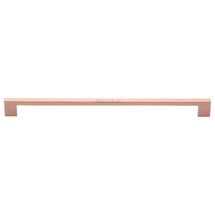 Heritage Brass Cabinet Pull Metro Design 320mm CTC Satin Rose Gold Finish