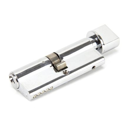 Polished Chrome 40/40 Euro Cylinder/Thumbturn