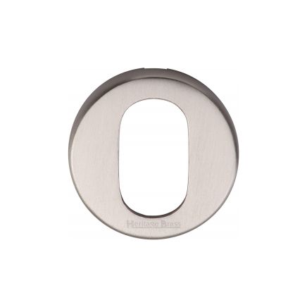 Heritage Brass Oval Profile Cylinder Escutcheon Satin Nickel finish