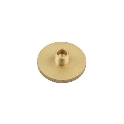 Burlington Knurled Bases to Suit Wall Mounted Doorstops 50mm Dia Satin Brass - By Frelan Hardware - BUR969SB