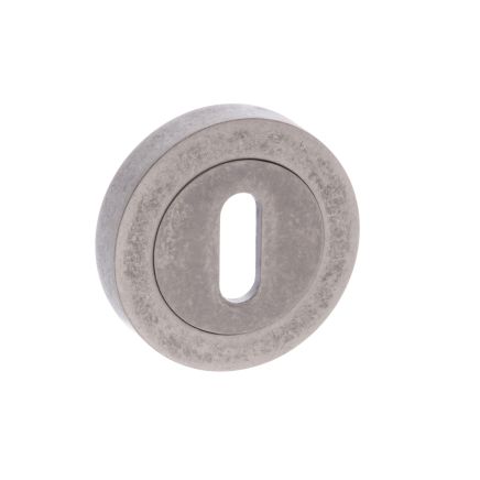 Old English Key Escutcheons - Distressed Silver