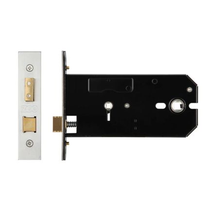 Zoo Hardware Horizontal Lock - 152mm - Bathroom Version - Satin Stainless