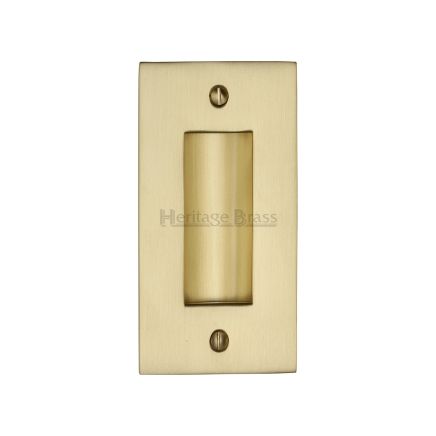 Flush Pull Handle 4" Satin Brass finish