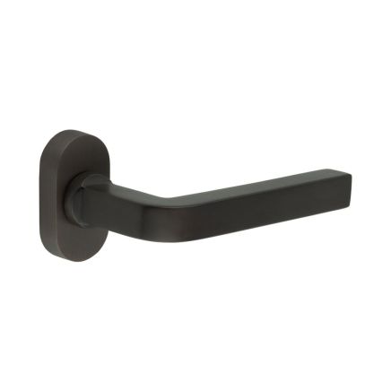 CR-104 Dark Bronze Multi Point Oval Rose Door Handle - By Frelan Hardware - CR-104C4DB