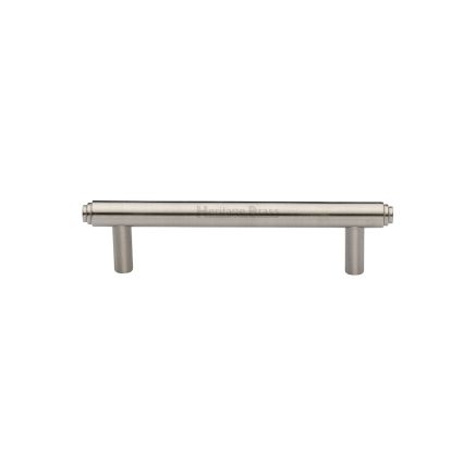 Heritage Brass Cabinet Pull Stepped Design 96mm CTC Satin Nickel finish
