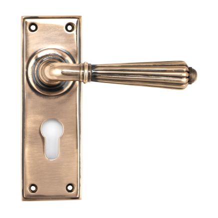 Polished Bronze Hinton Lever Euro Set