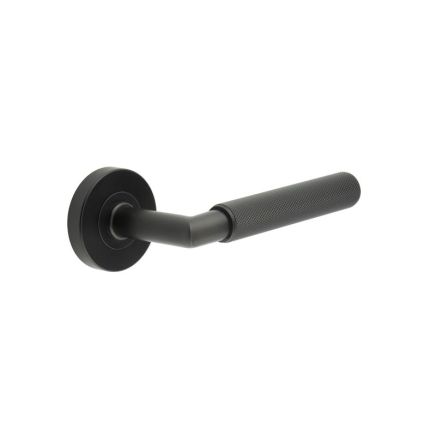 Three One Six Diamond Knurled Door Handle Black - By Frelan Hardware - JMB401