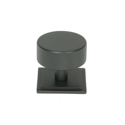 Matt Black Brompton Cabinet Knob - 38mm (Square)