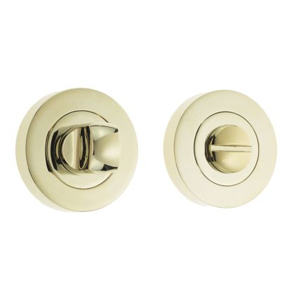 Jedo Designer Turns & Releases 50mm Round Rose no Indicator 50x10mm Brass Finish - By Frelan Hardware - JV2666PVD
