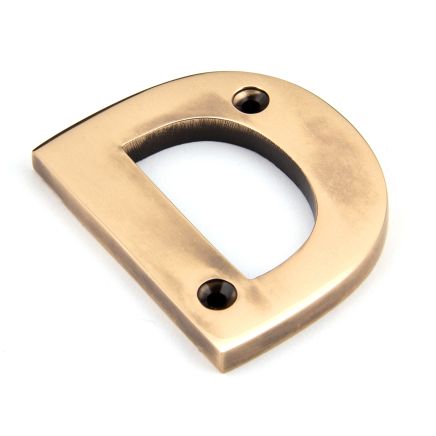 Polished Bronze Letter D