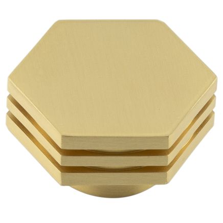 Nile Cupboard Knobs 40mm Satin Brass - By Frelan Hardware - HOX340SB