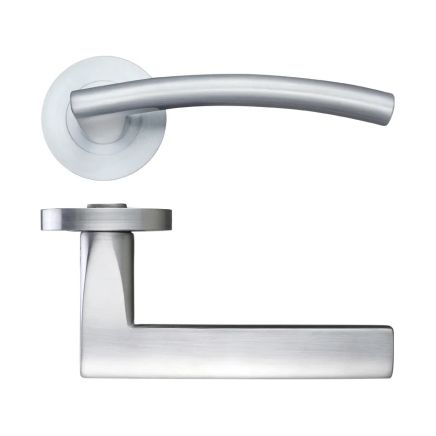 Zoo Hardware Amalfi lever on round rose - Satin Chrome