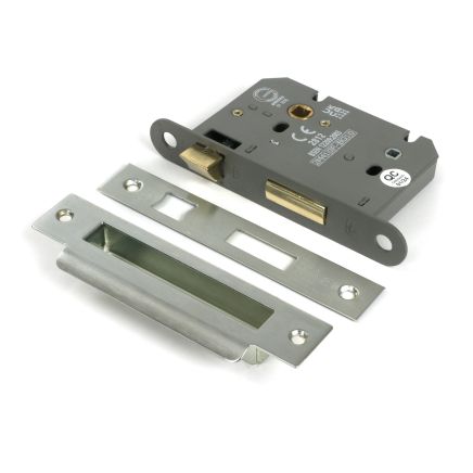 Satin SS 3" Heavy Duty Bathroom Mortice Lock
