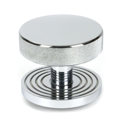 Polished Chrome Brompton Centre Door Knob (Beehive)