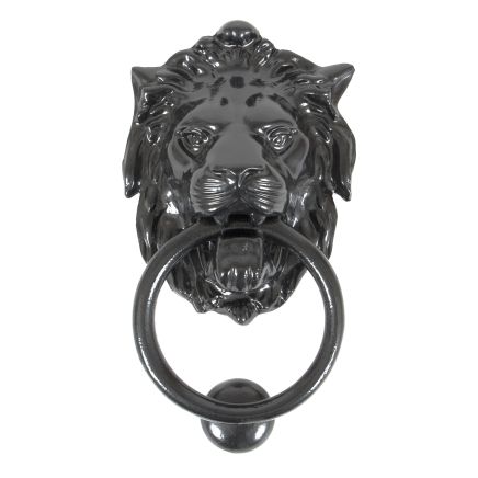 Black Lion Head Door Knocker