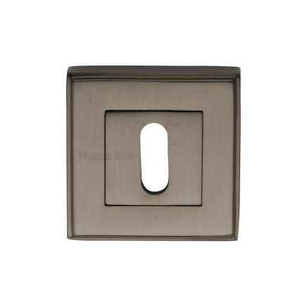 Heritage Brass Key Escutcheon Square Matt Bronze finish