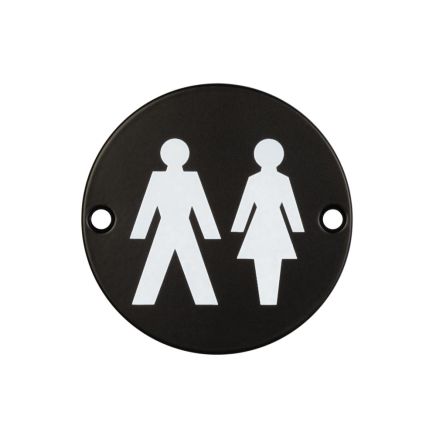 Stainless Steel Unisex Symbol 75mm Black - By Frelan Hardware - JS105MB
