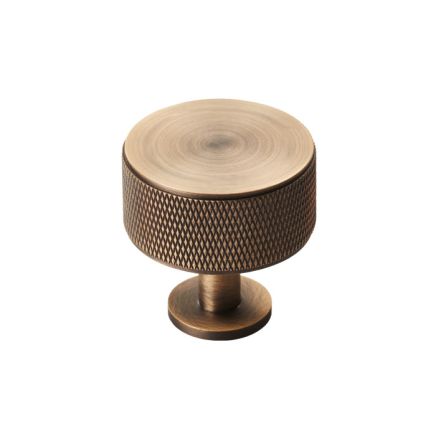 Knurled Radio Knob - Antique Brass