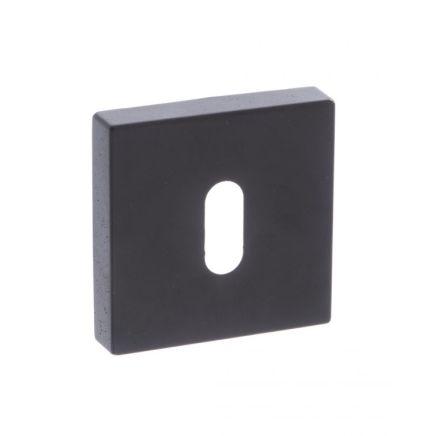 STATUS Key Escutcheons on S4 Square Rose - Matt Black