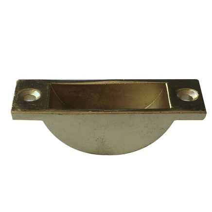 Jedo Zinc Easy Clean Bolt Socket 63x20mm Electro Brassed - By Frelan Hardware - JV5641EB