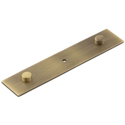 Fanshaw Backplate for Cupboard Knobs 140x30mm Antique Brass - By Frelan Hardware - HOX5090AB