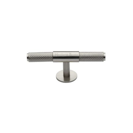 Heritage Brass Cabinet Knob Knurled Fountain Design 60mm Satin Nickel finish