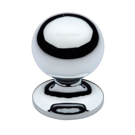 Heritage Brass Cabinet Knob Ball Design 32mm Polished Chrome finish