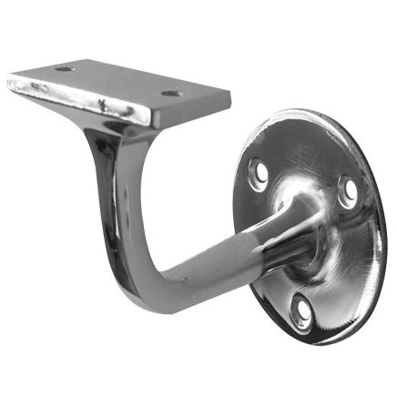 Jedo Zinc Handrail Brackets 80mm Polished Chrome - By Frelan Hardware - JV95BPC