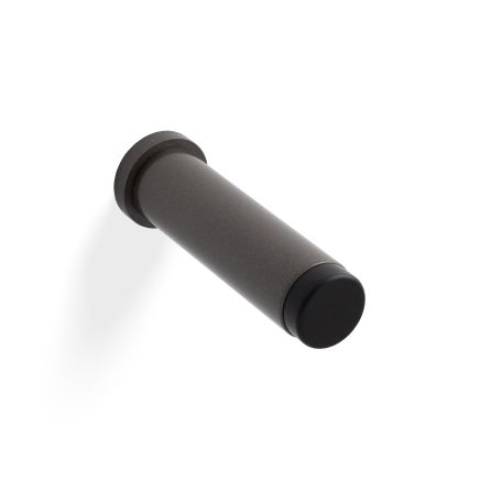 Valli 76 x 20mm - Wall Mounted Plain Doorstop on Rose - Concealed Fix - Anthracite