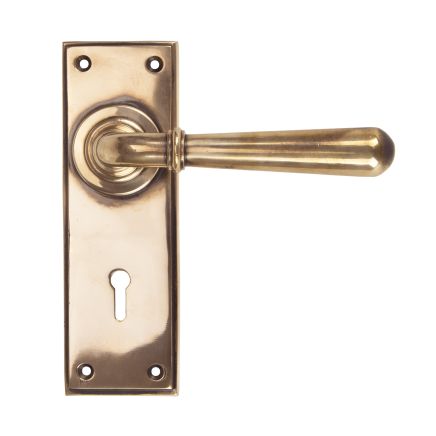 Polished Bronze Newbury Lever Lock Set