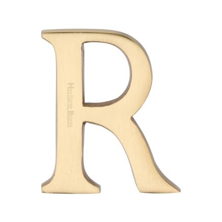 Heritage Brass Alphabet R Pin Fix 51mm (2") Satin Brass Finish