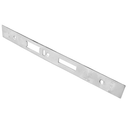 Forend Strike & Fixing Pack To Suit Din Escape Lock-Bright Stainless Steel-Square Forend - Bright Stainless Steel