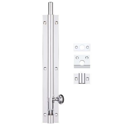 Zoo Hardware Architectural Barrel Bolt 200mm x 30mm - Chrome