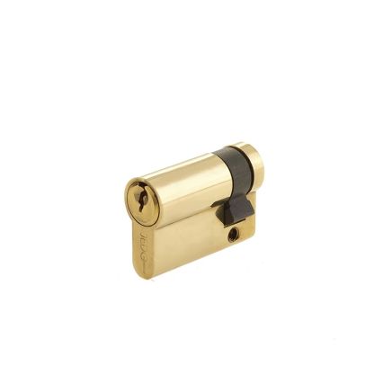 Euro Profile Single Cylinders Keyed Alike 40mm Polished Brass - By Frelan Hardware - JL-40EPSPB-KA