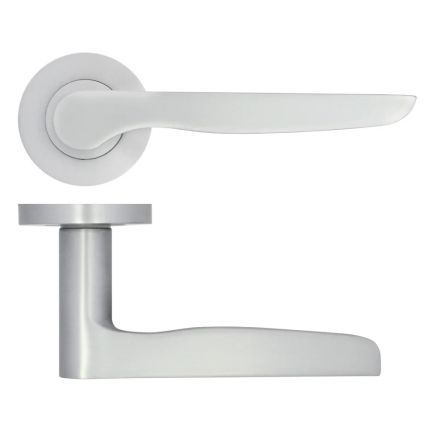 Zoo Hardware Vigo lever on rose - Satin Chrome