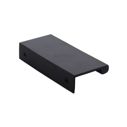 Heritage Brass EPTR Edge Pull Cabinet Handle 100mm Matt Black finish