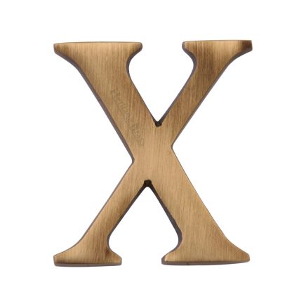 Heritage Brass Alphabet X Pin Fix 51mm (2") Antique Brass Finish