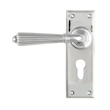 Polished Chrome Hinton Lever Euro Set