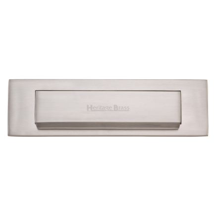 Heritage Brass Gravity Letterplate Satin Nickel finish