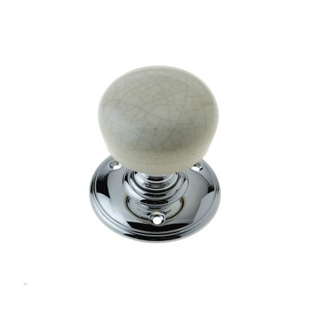 Jedo Porcelain Mortice Door Knobs Polished Chrome - By Frelan Hardware - JC30PC