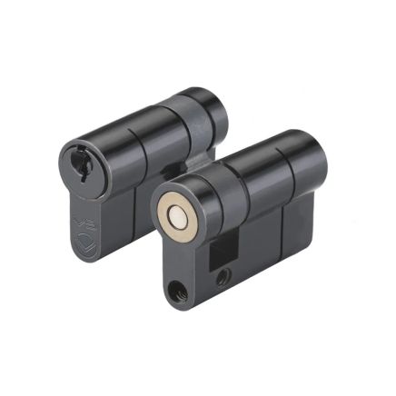 Zoo Hardware 45mm Euro Single Keyed to Differ - Black