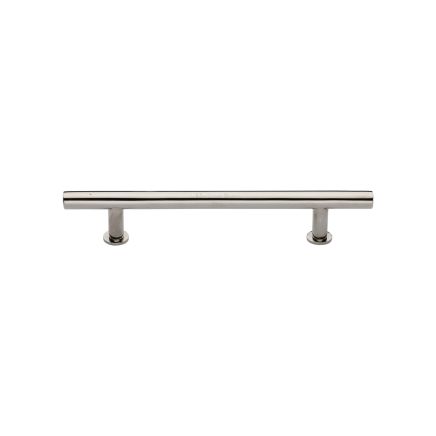 Heritage Brass Cabinet Pull T-Bar Design with 16mm Rose 128mm CTC Polished Nickel Finish