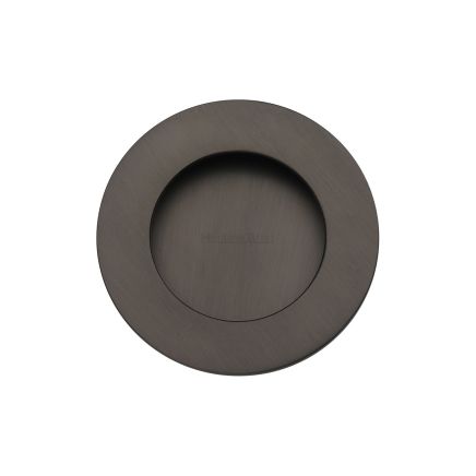 Round Flush Pull Matt Bronze finish