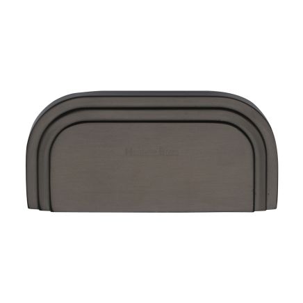 Heritage Brass Drawer Pull Bauhaus Design 76mm CTC Matt Bronze Finish