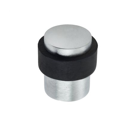 Jedo Cylinder Floor Mounted Door Stop 36x28mm Satin Chrome - By Frelan Hardware - JV9565SC