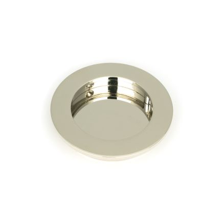 Polished Nickel 75mm Plain Round Pull