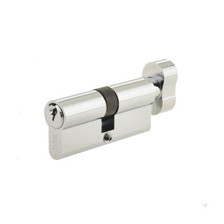 Jedo Euro Profile Cylinders & Turns 100mm Polished Chrome - By Frelan Hardware - JL-100EPCTPC