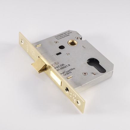 Easi-T Economy Euro Profile Sashlock 76mm - Electro Brassed
