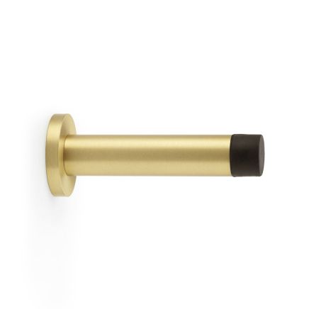 Alexander & Wilks - Cylinder Projection Door Stop on Rose - Satin Brass