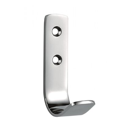 Flat Coat Hook - Satin Stainless Steel